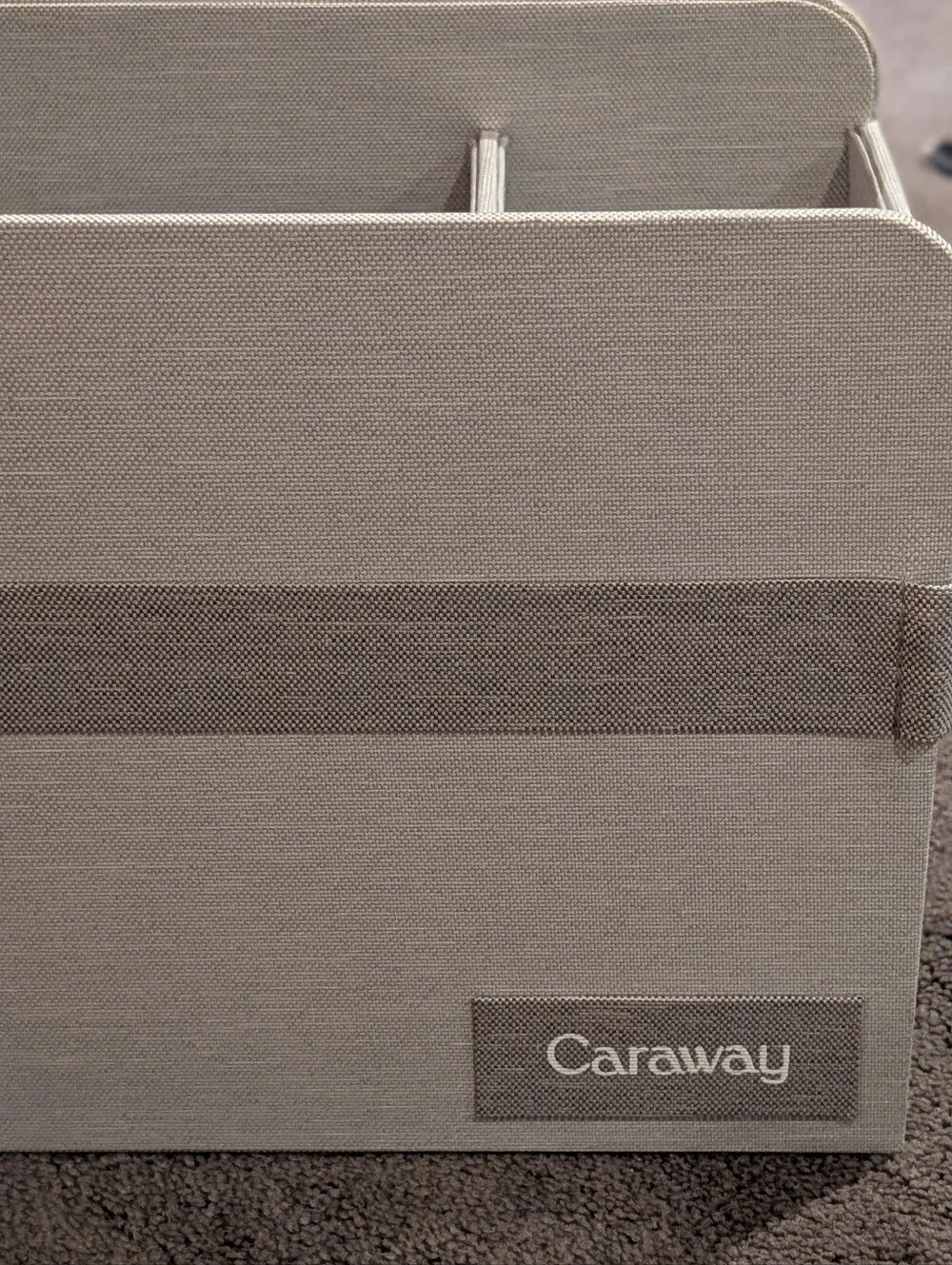 CARAWAY BAKEWARE CANVAS STORAGE BIN HOLDER ORGANIZER EUC